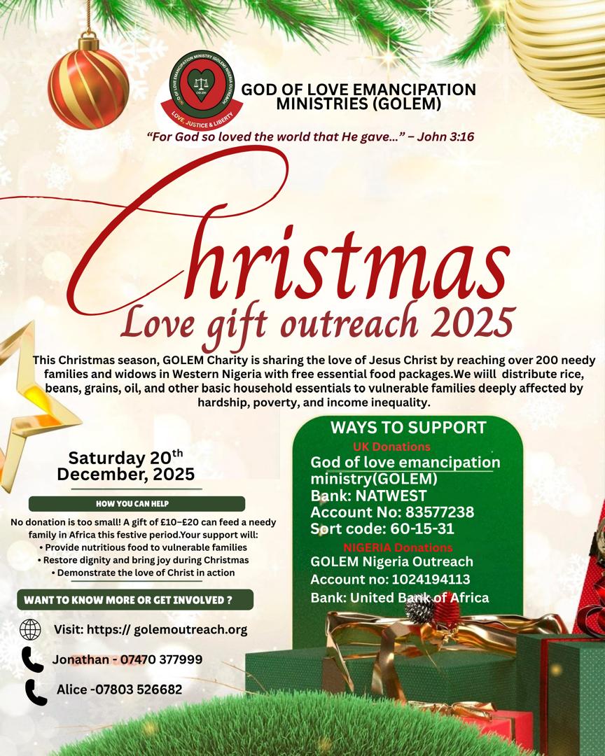 Christmas Love Gift Outreach 2025 - December 20th Programme
